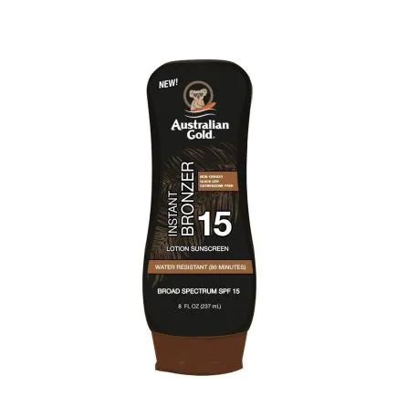 Australian Gold SPF15 tanning Lotion with instant bronzer